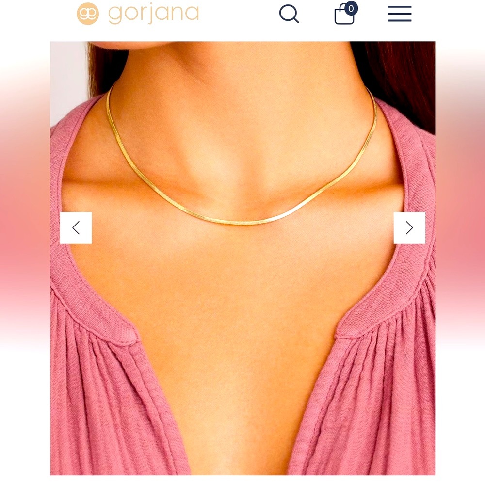 Gorjana Venice mini necklace ($65) and Parker mini necklace ($60)